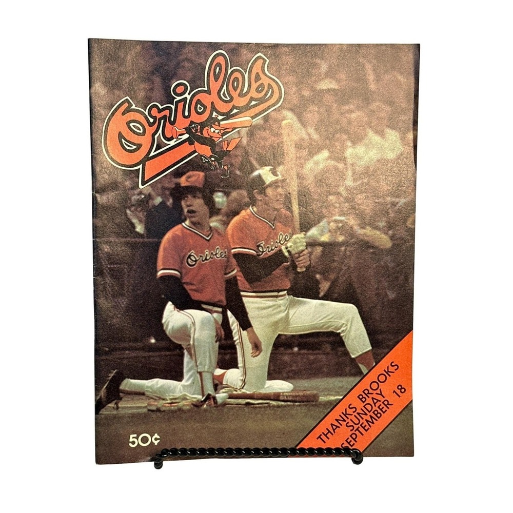 VTG 1977 Baltimore Orioles Program NY Yankees Thurman Munson Home Run Game Retro